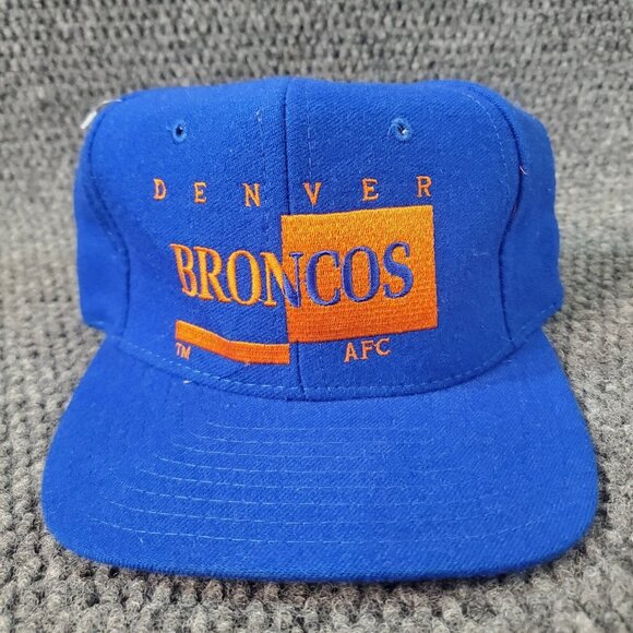 Vtg AFC Denver Broncos NFL Signature Snapback Hat Adjustable Colorado AJD Blue - Picture 1 of 8